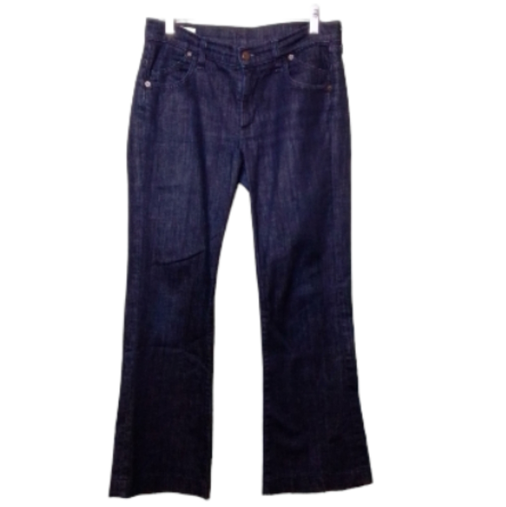Citizens of Humanity High Rise Wide Leg Hutton Stretch Size 28 Dark Blue